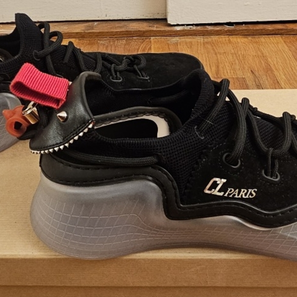 Christian Louboutin Black and Red Men's Shoes